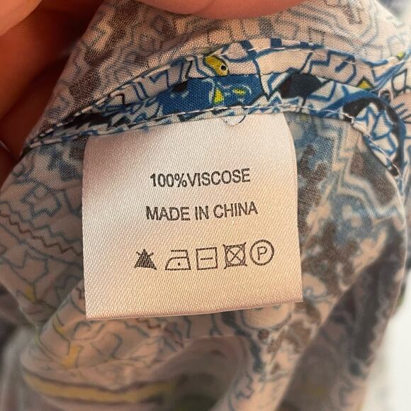 Melissa Odabash Gabriella Mirage Kaftan Maxi Dress One Size Blue Paisley Resort - Picture 9 of 9